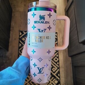 Pink Stanley LV design Tumbler 40 OZ